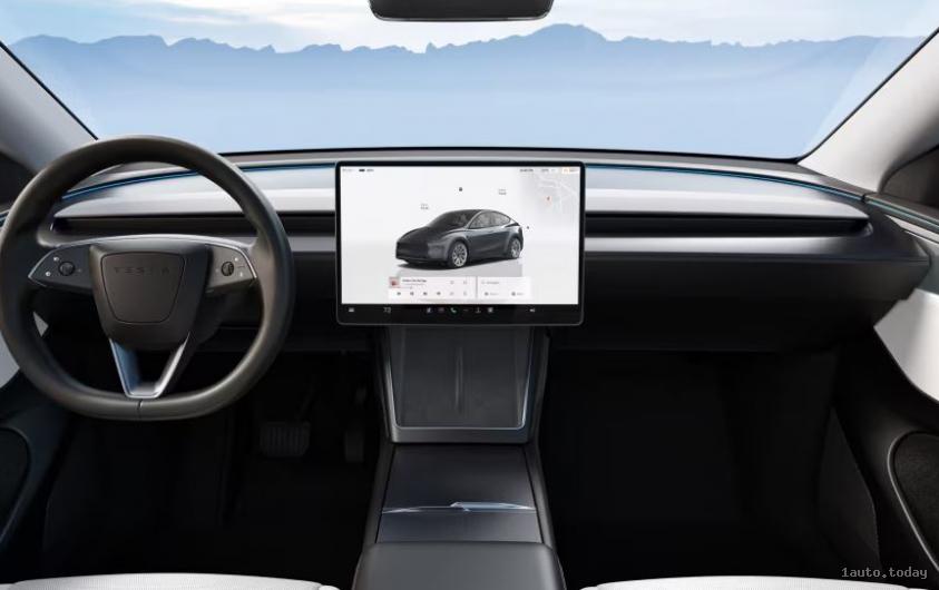 Neues Interieur ohne physische Knöpfe Tesla Model Y 2026